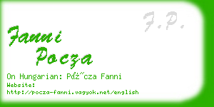 fanni pocza business card